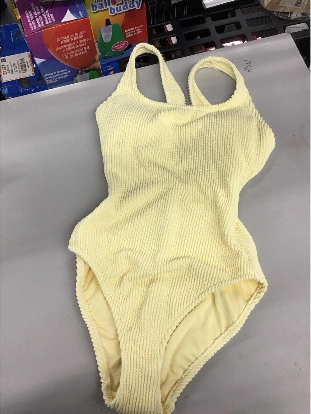 Shade & shore one piece swimsuit size XS butter yellow new from JCPenney